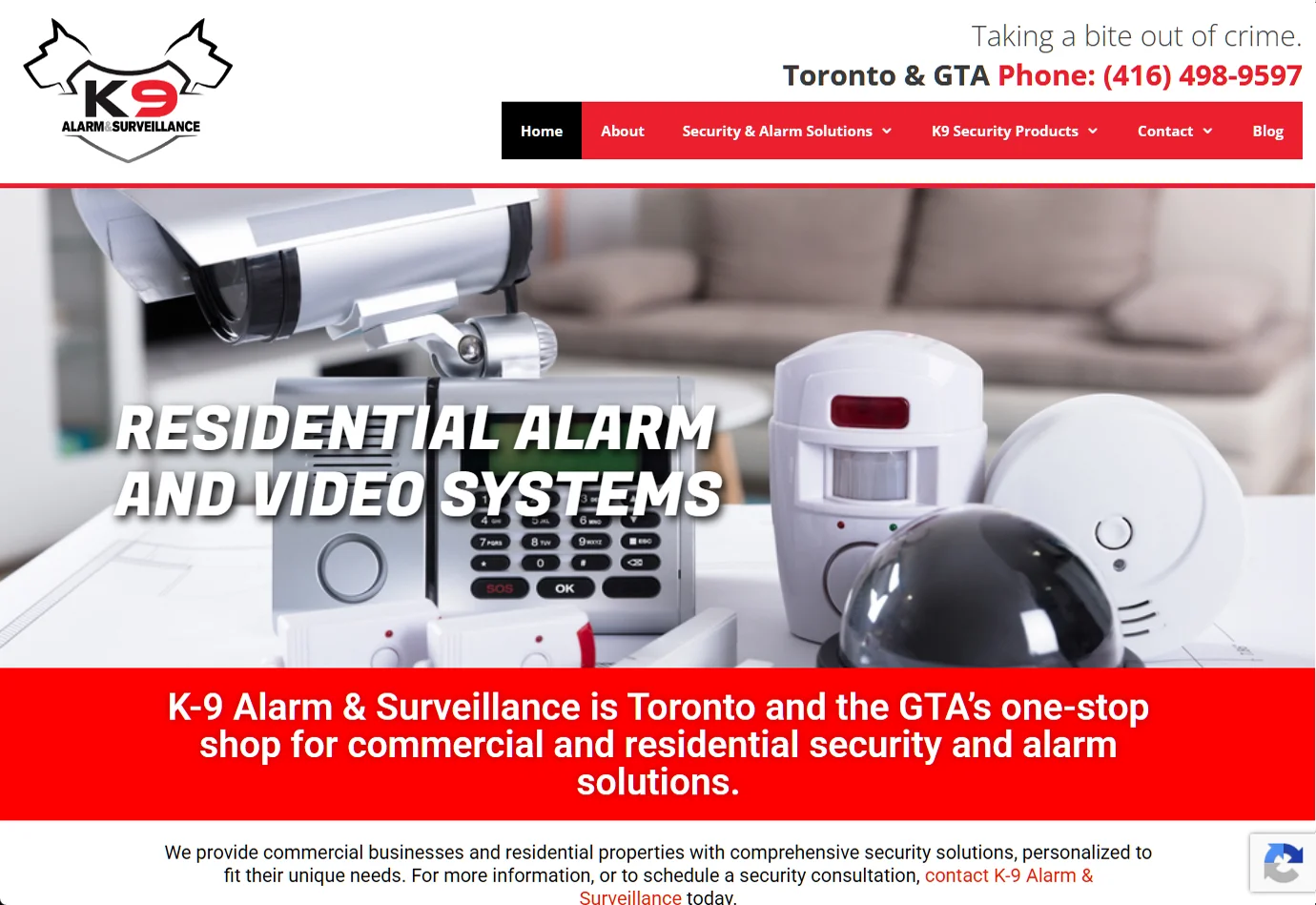 K9 Alarms & Surveillance website