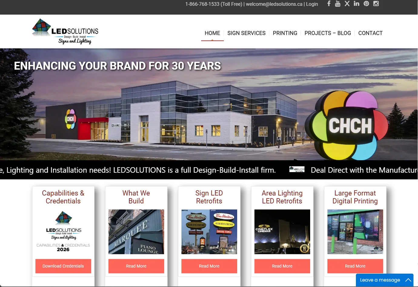 LED Solutions website
