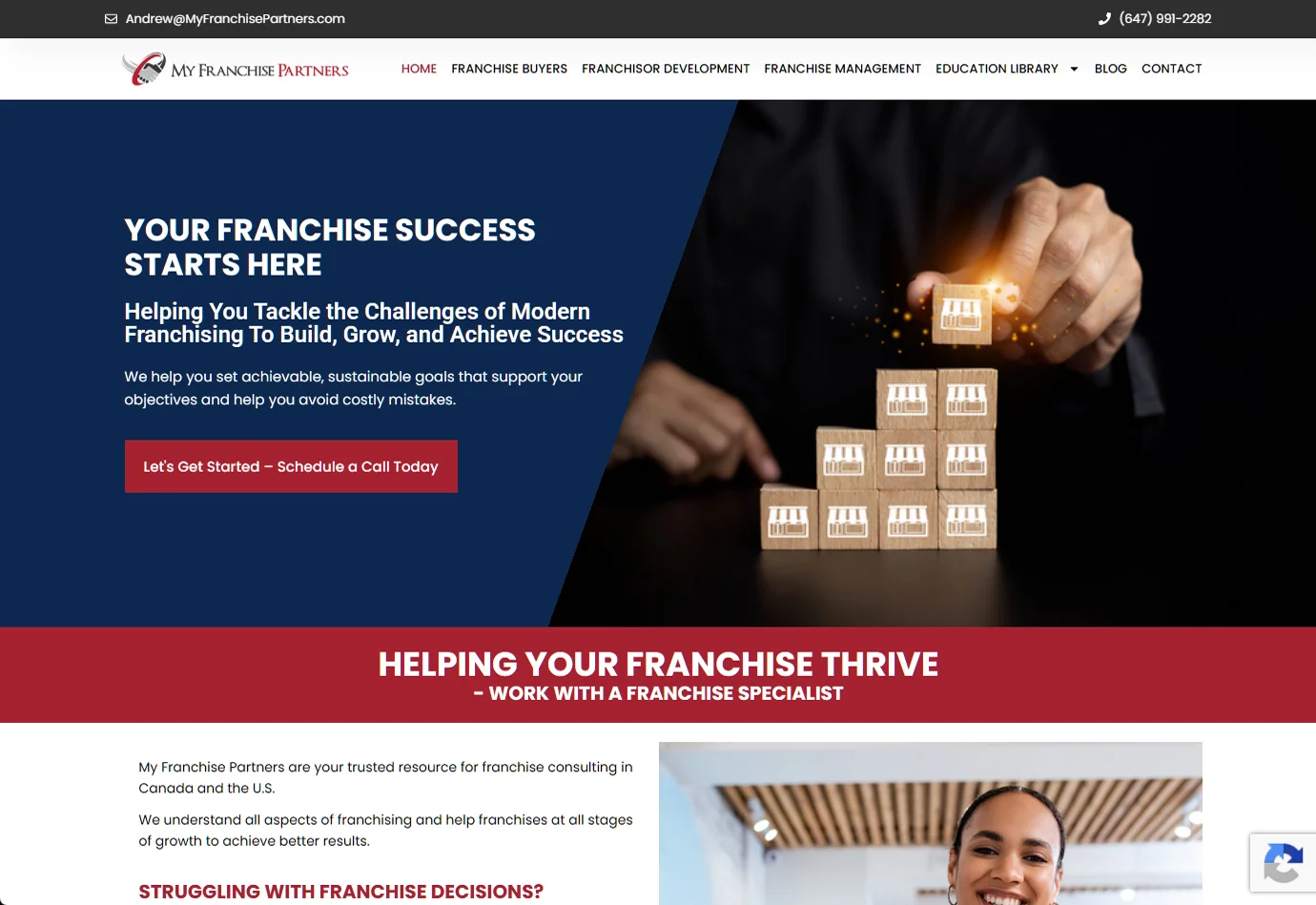 My Franchise Partners website
