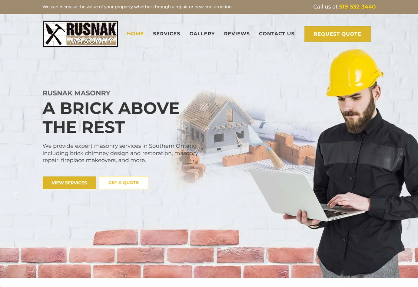 Rusnak Masonry website