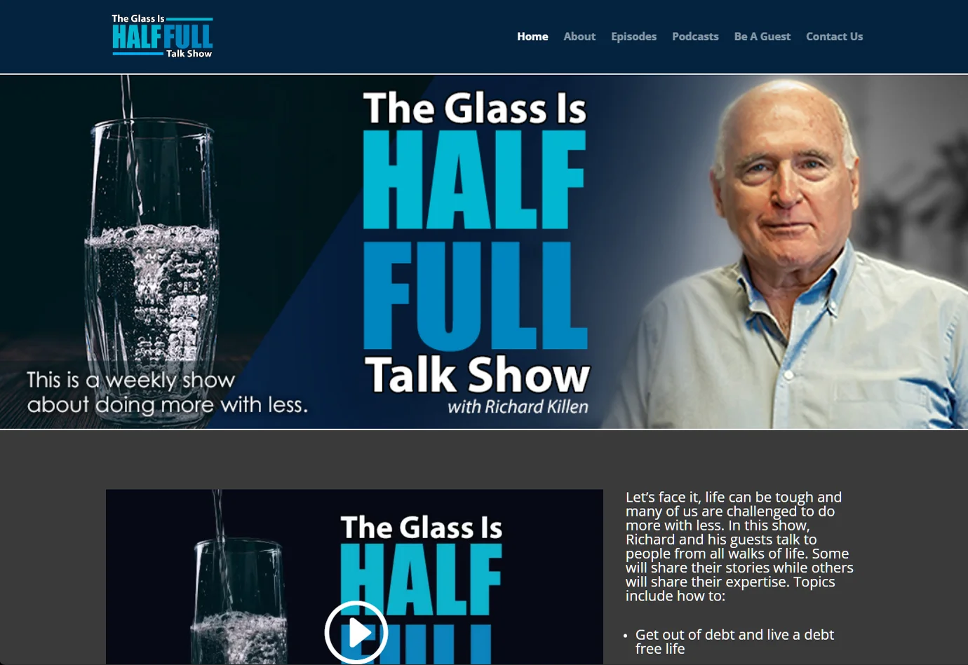 The Glass is Half Full TV website